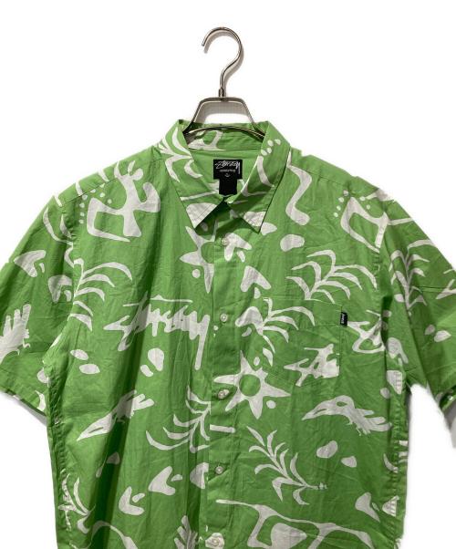 stussy（ステューシー）stussy (ステューシー) アロハシャツ グリーン サイズ:Lの古着・服飾アイテム