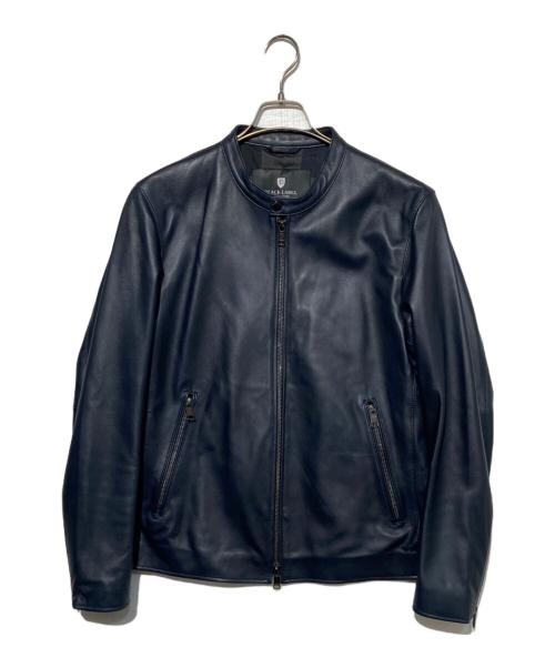 BLACK LABEL CRESTBRIDGE（ブラックレーベル クレストブリッジ）BLACK LABEL CRESTBRIDGE (ブラックレーベル クレストブリッジ) シングルライダースジャケット ネイビー サイズ:Lの古着・服飾アイテム