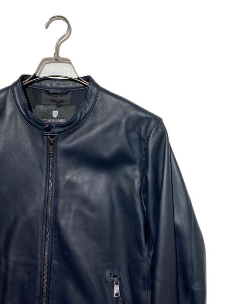BLACK LABEL CRESTBRIDGE（ブラックレーベル クレストブリッジ）BLACK LABEL CRESTBRIDGE (ブラックレーベル クレストブリッジ) シングルライダースジャケット ネイビー サイズ:Lの古着・服飾アイテム