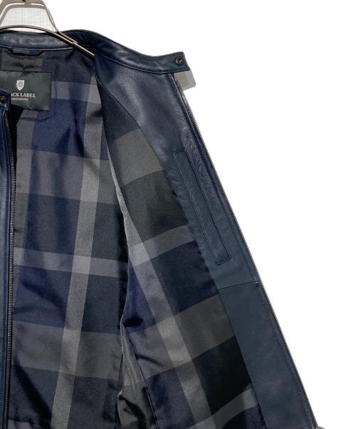 BLACK LABEL CRESTBRIDGE（ブラックレーベル クレストブリッジ）BLACK LABEL CRESTBRIDGE (ブラックレーベル クレストブリッジ) シングルライダースジャケット ネイビー サイズ:Lの古着・服飾アイテム