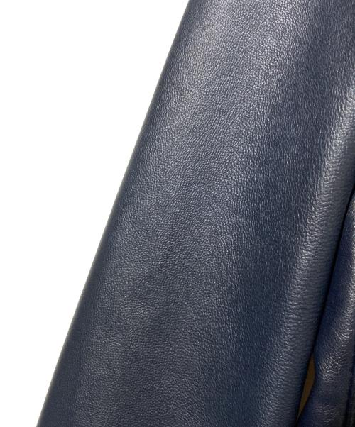 BLACK LABEL CRESTBRIDGE（ブラックレーベル クレストブリッジ）BLACK LABEL CRESTBRIDGE (ブラックレーベル クレストブリッジ) シングルライダースジャケット ネイビー サイズ:Lの古着・服飾アイテム