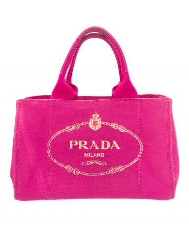 中古・古着通販】PRADA (プラダ) カナパハンドバッグ ピンク｜ブランド