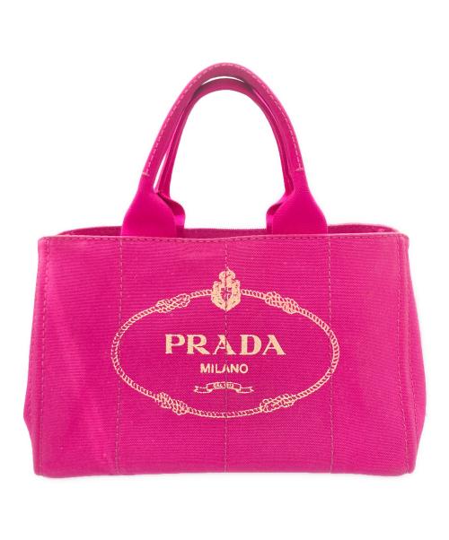 PRADA（プラダ）PRADA (プラダ) カナパハンドバッグ ピンクの古着・服飾アイテム