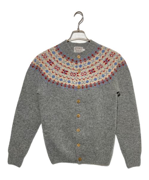 INVERALLAN（インバーアラン）INVERALLAN (インバーアラン) フェアアイルカーディガン グレー サイズ:38の古着・服飾アイテム