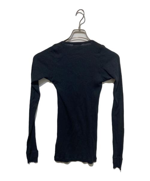 AURALEE（オーラリー）AURALEE (オーラリー) ORGANIC SOFT RIB HENLY NECK P/O ブラック サイズ:1の古着・服飾アイテム