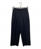 CELINEセリーヌ）の古着「マーガレット ウール ワイドスラックスパンツ」｜ブラック