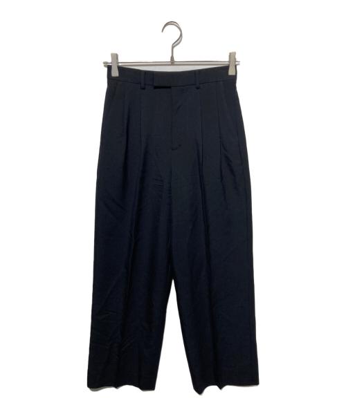 CELINE（セリーヌ）CELINE (セリーヌ) マーガレット ウール ワイドスラックスパンツ ブラック サイズ:34の古着・服飾アイテム