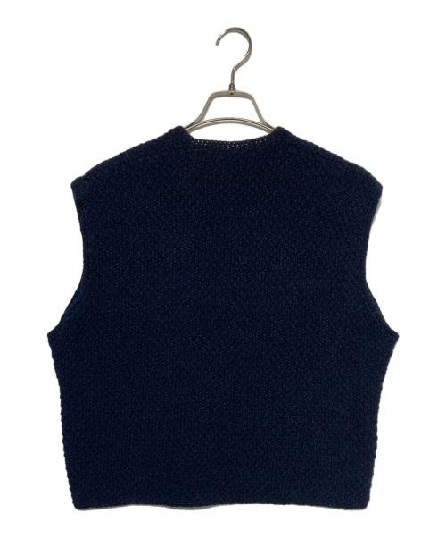AURALEE（オーラリー）AURALEE (オーラリー) COTTON CASHMERE CORD KNIT VEST ネイビー サイズ:3の古着・服飾アイテム