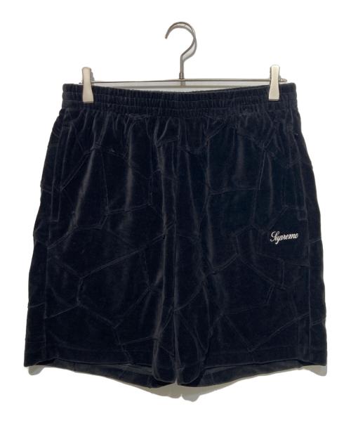 SUPREME（シュプリーム）Supreme (シュプリーム) Patchwork Velour Short ブラック サイズ:Sの古着・服飾アイテム