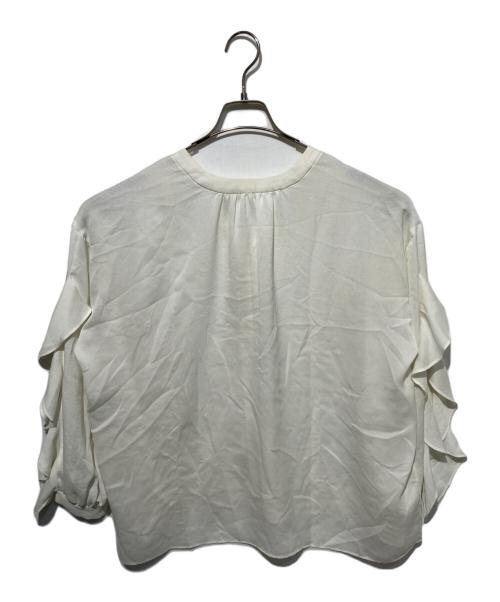 Noble（ノーブル）Noble (ノーブル) ラッフルスリーブブラウス ホワイト サイズ:無しの古着・服飾アイテム