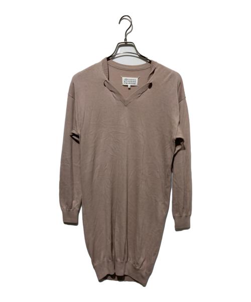 Maison Margiela（メゾンマルジェラ）Maison Margiela (メゾンマルジェラ) ねじれデザインニットワンピース ピンク サイズ:Sの古着・服飾アイテム