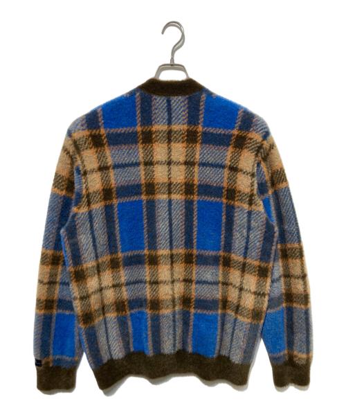 KITH（キス）KITH (キス) Plaid Mohair Cardigan ブルー サイズ:Ｍの古着・服飾アイテム