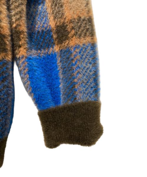 KITH（キス）KITH (キス) Plaid Mohair Cardigan ブルー サイズ:Ｍの古着・服飾アイテム