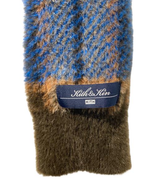 KITH（キス）KITH (キス) Plaid Mohair Cardigan ブルー サイズ:Ｍの古着・服飾アイテム