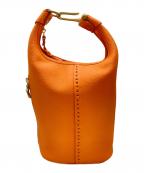 MAGNUMマグナム）の古着「レザー ケッグポーチ」｜オレンジ