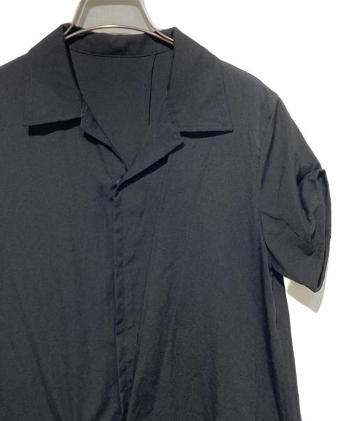 YOHJI YAMAMOTO（ヨウジヤマモト）YOHJI YAMAMOTO (ヨウジヤマモト) GABARDINE R DRAPED SHIRT DRESS ブラック サイズ:1の古着・服飾アイテム