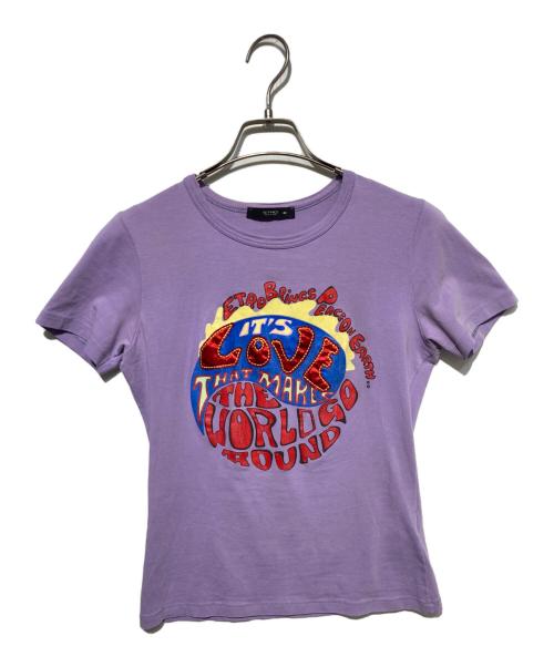 ETRO（エトロ）ETRO (エトロ) プリントTシャツ パープル サイズ:44の古着・服飾アイテム