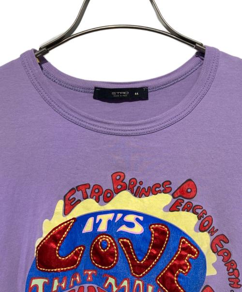 ETRO（エトロ）ETRO (エトロ) プリントTシャツ パープル サイズ:44の古着・服飾アイテム