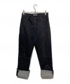 CELINEセリーヌ）の古着「ロールアップデニムパンツ」｜ブラック