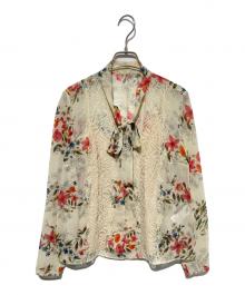 RED VALENTINO（レッドヴァレンティノ）の古着「ボウタイブラウス」｜ベージュ