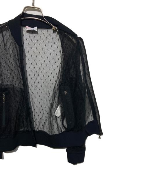 RED VALENTINO（レッドヴァレンティノ）RED VALENTINO (レッドヴァレンティノ) チュールボンバージャケット ブラック サイズ:40の古着・服飾アイテム