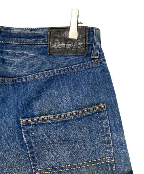 Thee Hysteric XXX（ジィ ヒステリックトリプルエックス）Thee Hysteric XXX (ジィ ヒステリックトリプルエックス) リペア加工デニムパンツ ブルー サイズ:Mの古着・服飾アイテム