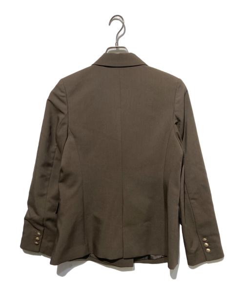 JUSGLITTY（ジャスグリッティー）JUSGLITTY (ジャスグリッティー) ダブルボタンテーラージャケット ブラウン サイズ:2の古着・服飾アイテム