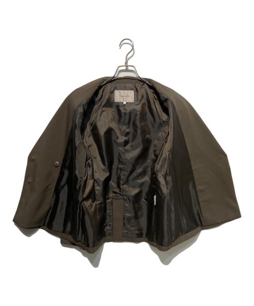 JUSGLITTY（ジャスグリッティー）JUSGLITTY (ジャスグリッティー) ダブルボタンテーラージャケット ブラウン サイズ:2の古着・服飾アイテム