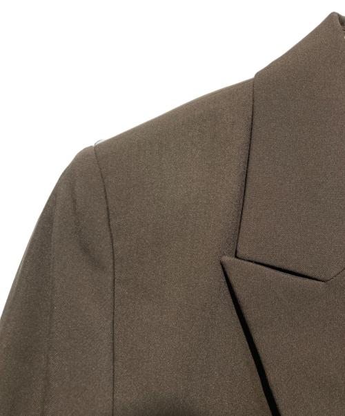 JUSGLITTY（ジャスグリッティー）JUSGLITTY (ジャスグリッティー) ダブルボタンテーラージャケット ブラウン サイズ:2の古着・服飾アイテム
