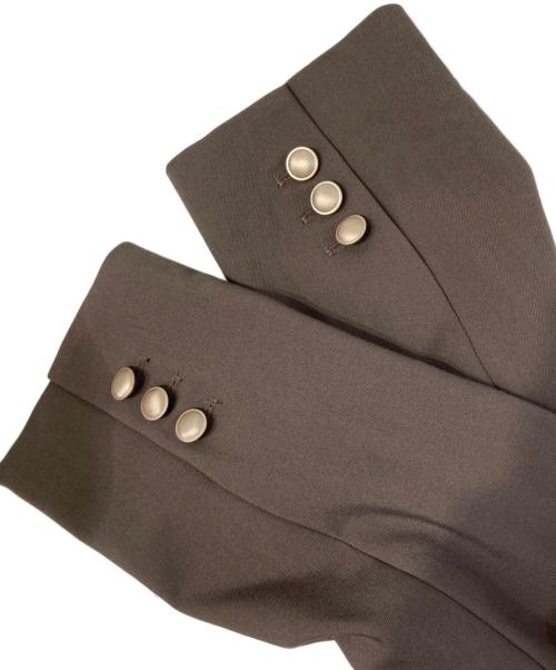 JUSGLITTY（ジャスグリッティー）JUSGLITTY (ジャスグリッティー) ダブルボタンテーラージャケット ブラウン サイズ:2の古着・服飾アイテム