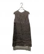 COMME des GARCONSコムデギャルソン）の古着「ノースリーブ花柄ワンピース」｜グレー