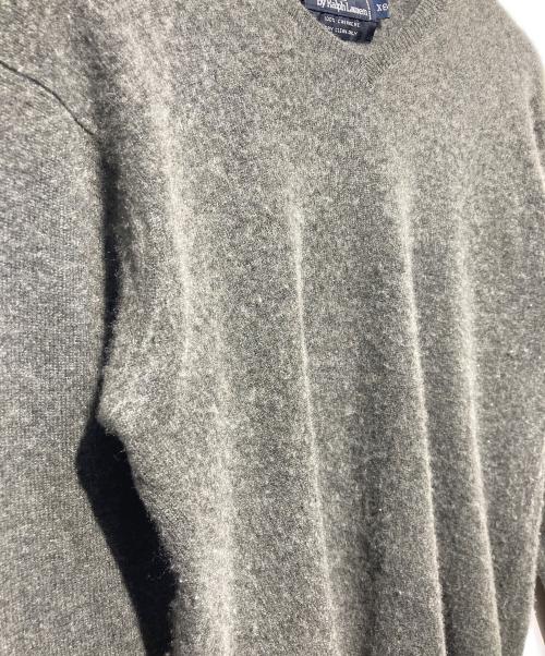 POLO RALPH LAUREN（ポロ・ラルフローレン）POLO RALPH LAUREN (ポロ・ラルフローレン) カシミヤVネックニット グレー サイズ:XSの古着・服飾アイテム