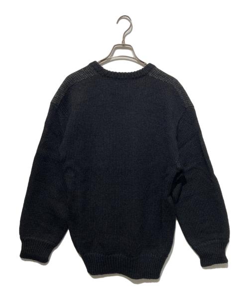 COMME des GARCONS HOMME（コムデギャルソン オム）COMME des GARCONS HOMME (コムデギャルソン オム) フロント切替Vネックニット ブラック サイズ:Lの古着・服飾アイテム