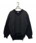 COMME des GARCONS HOMME（コムデギャルソン オム）の古着「フロント切替Vネックニット」｜ブラック