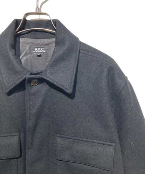 A.P.C.（アーペーセー）A.P.C. (アーペーセー) メルトンサファリジャケット ネイビー サイズ:Sの古着・服飾アイテム