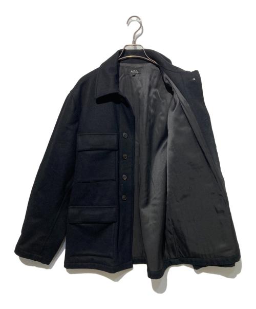 A.P.C.（アーペーセー）A.P.C. (アーペーセー) メルトンサファリジャケット ネイビー サイズ:Sの古着・服飾アイテム
