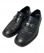 GUCCIグッチ）の古着「スクエアビットローファー」｜ブラック