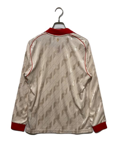 adidas（アディダス）adidas (アディダス) FC Bayern Munich LFSTLR ゲームシャツ ベージュ×レッド サイズ:Lの古着・服飾アイテム