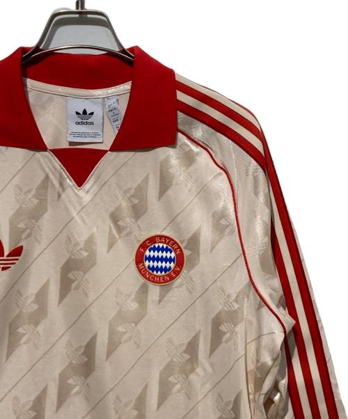 adidas（アディダス）adidas (アディダス) FC Bayern Munich LFSTLR ゲームシャツ ベージュ×レッド サイズ:Lの古着・服飾アイテム