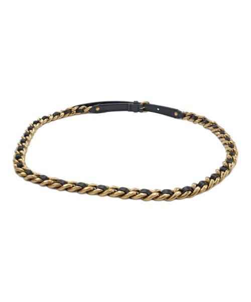 MIU MIU（ミュウミュウ）MIU MIU (ミュウミュウ) チェーンベルト ブラックの古着・服飾アイテム