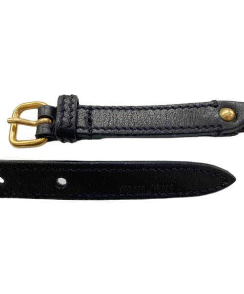 MIU MIU（ミュウミュウ）MIU MIU (ミュウミュウ) チェーンベルト ブラックの古着・服飾アイテム