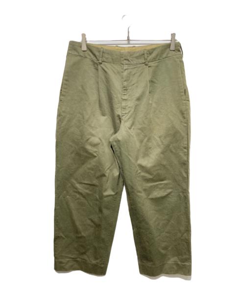 AURALEE（オーラリー）AURALEE (オーラリー) WASHED FINX CHINO TAPERED PANTS グリーン サイズ:4の古着・服飾アイテム