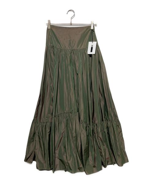 H BEAUTY&YOUTH（エイチ ビューティー&ユース）H BEAUTY&YOUTH (エイチ ビューティー&ユース) ボリュームティアードスカート オリーブ サイズ:Mの古着・服飾アイテム