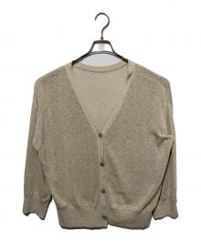 DOUDOU（ドゥドゥ）の古着「ペーパーヤーン2WAYカーディガン」｜ベージュ