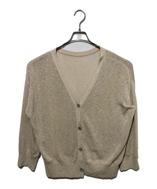 DOUDOU（ドゥドゥ）DOUDOU (ドゥドゥ) ペーパーヤーン2WAYカーディガン ベージュ サイズ:Freeの古着・服飾アイテム