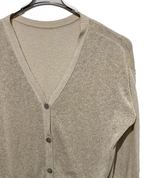 DOUDOU（ドゥドゥ）DOUDOU (ドゥドゥ) ペーパーヤーン2WAYカーディガン ベージュ サイズ:Freeの古着・服飾アイテム