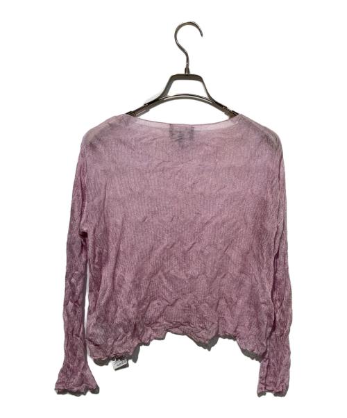 EMPORIO ARMANI（エンポリオ アルマーニ）EMPORIO ARMANI (エンポリオ アルマーニ) シアーニット ピンク サイズ:40の古着・服飾アイテム