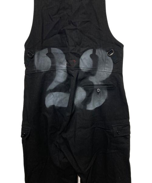 Y's led label（ワイズ レッド レーベル）Y's led label (ワイズ レッド レーベル) バックロゴオーバーオール ブラック サイズ:3の古着・服飾アイテム