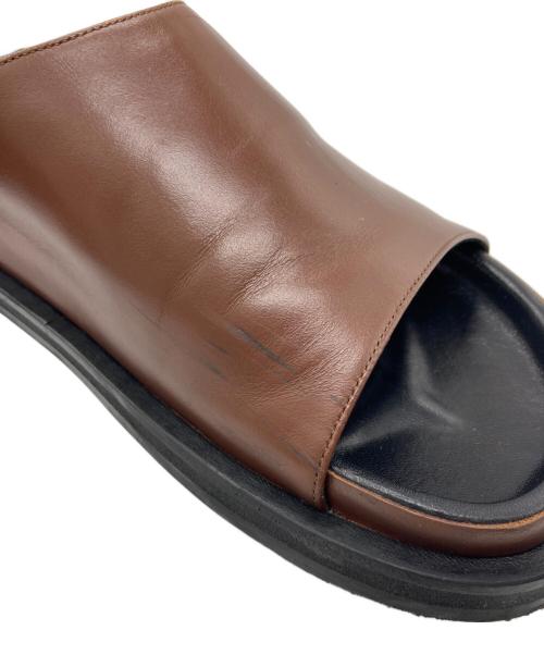 STUDIO NICHOLSON（スタジオ ニコルソン）STUDIO NICHOLSON (スタジオ ニコルソン) Spring SLIDE SANDAL ブラウン サイズ:40の古着・服飾アイテム