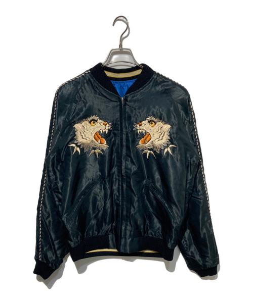 東洋エンタープライズ（トウヨウエンタープライズ）東洋エンタープライズ (トウヨウエンタープライズ) Mid 1950s Style Acetate Souvenir Jacket ブラック×ブルー サイズ:Mの古着・服飾アイテム